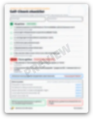 Blurred preview of the Self-Check Checklist from Module 2, Lesson 7