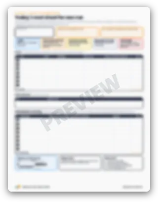 Blurred preview of the Today's Cost Sheet from Module 4, Lesson 4